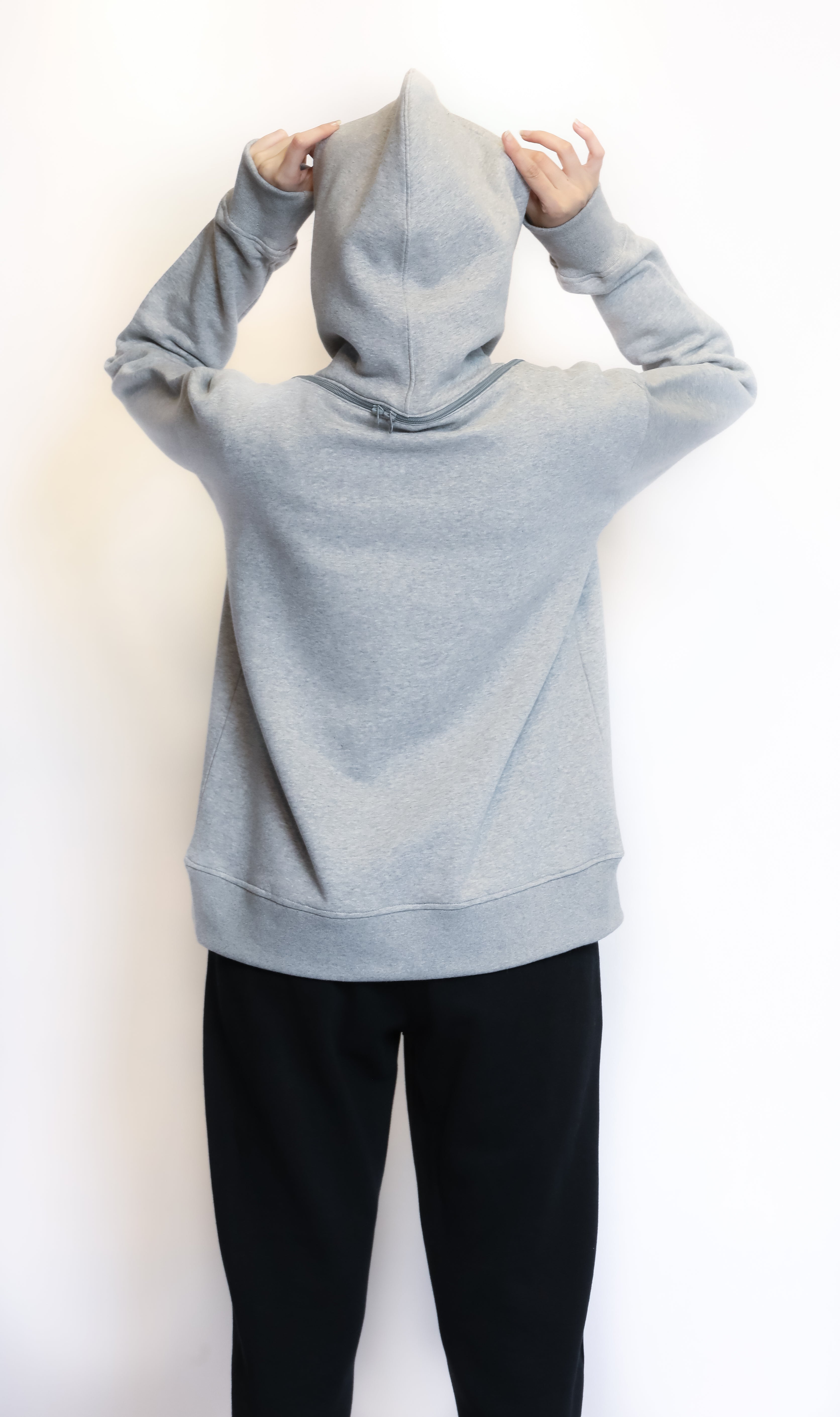 Loose Fit Double-Waist Tie Hoodie