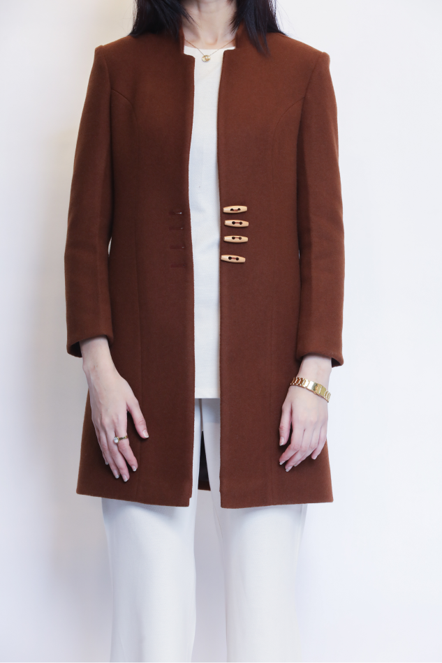 Suit Collar Woolen Coat