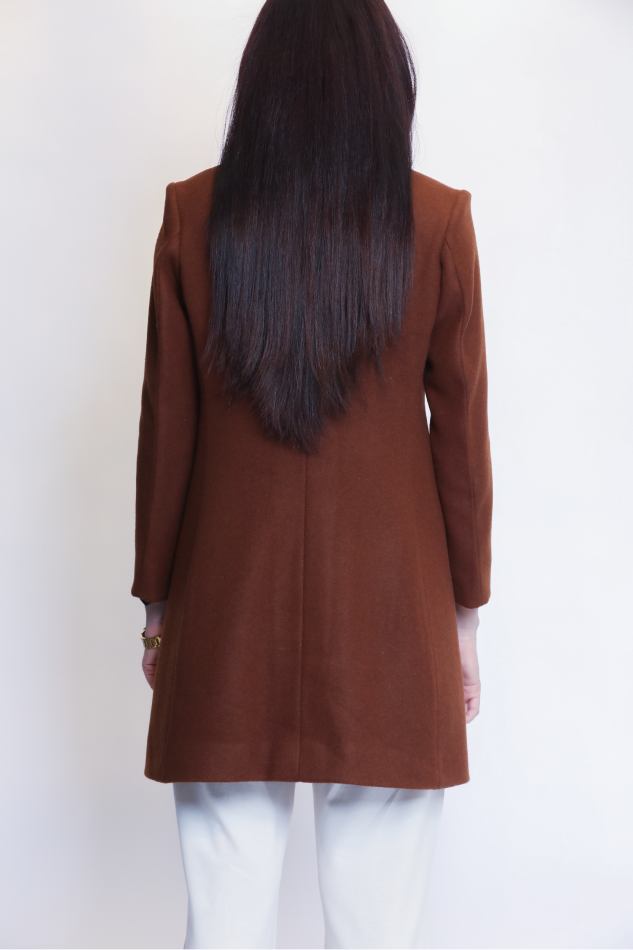 Suit Collar Woolen Coat